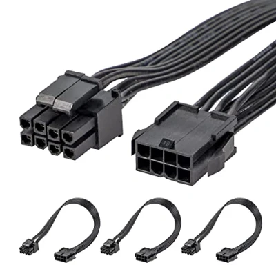 Immagine di 3 pacchetti EPS12V CPU 8 pin femmina a ATX 8pin (4+4) cavo di alimentazione EPS 12V per scheda madre