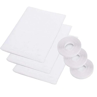 Immagine di Finestra Net Fly Window Screen Tenda Finestra, Aggiornamento Insetto Zanzariera Mesh Fai 1.3 m x 1.5 Anti Mosquito Protector Kit, 3 Rotoli Nastri Autoadesivi (10mm Di Larghezza), Bianco