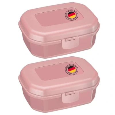 Immagine di Westmark 2 Snack Boxen Maxi 935 ml, Contenitore per Pane, Plastica, Rosa, Pezzi