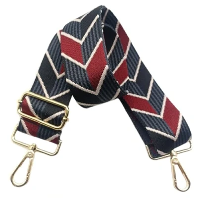 Immagine di tracolla per Borsa Donna 5cm Larga Tracolle Regolabile Tracolla, cinghie con Fibbia Oro Borsetta, Crossbody in Tela Accessori DIY(Nero/Blu), 04