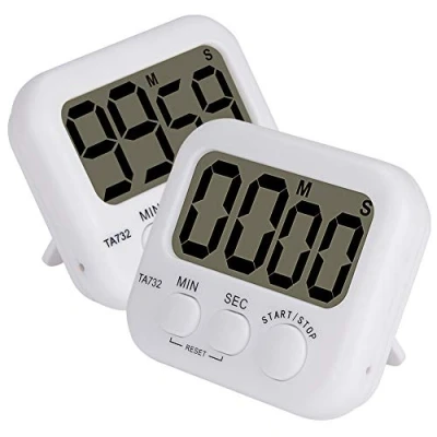 Immagine di stonylab Timer Digitale, 2 Confezione Base Alta Decibel Forte Allarme Conto alla Rovescia Digitale Digital da Cucina Eventi con Dorso Magnetico e Cifre Grandi