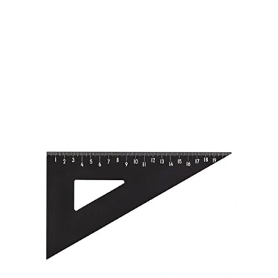 Immagine di Design Letters Righello triangolare in alluminio, 21 cm, colore: Nero