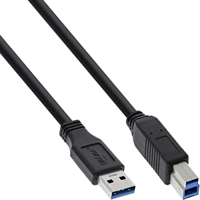 Immagine di InLine 35303 Cavo USB 3.0, da a B, 0,3 m, colore: Nero