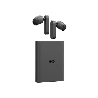 Immagine di HMD Amped Buds Auricolari wireless Bluetooth con power bank integrato (Hybrid ANC, ENC, fino a 95 ore di riproduzione, USB C, IP54), colore: Nero