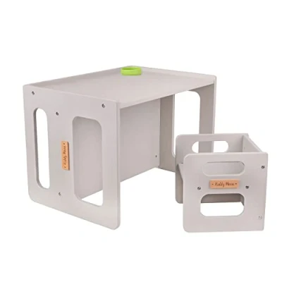 Immagine di KiddyMoon Set Tavolo E Sedia Per Bambini TC 001, Grigio