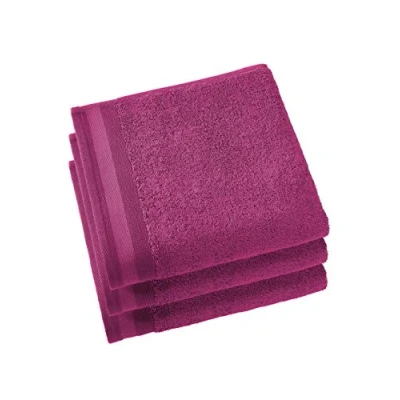 Immagine di De Witte Lietaer Contessa Luxe Set di 3 asciugamani da bagno, in cotone, 50 x 100 cm, colore: Magenta