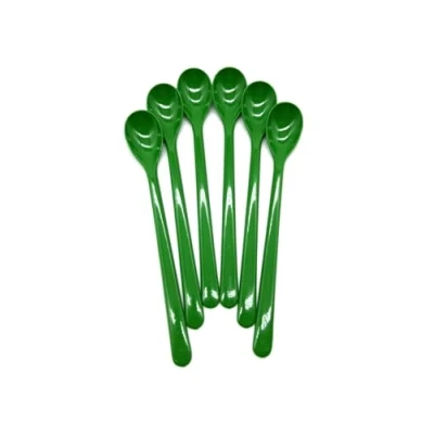 Immagine di Kimmel 21 000 3204 1 Cucchiai Multiuso per Yogurt, 6 Pezzi, riutilizzabili, plastica, Verde