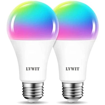Immagine di LVWIT Lampadina LED Smart Wifi Attacco E27, Forma A70, 12W Equivalenti a 100W, 1521Lm, Compatibile con Alexa, Echo and Google Assistant, Intelligente Dimmerabile, Controllo Distanza da App