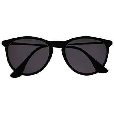 Immagine di Opulize Jet Grande Nero Gommato Argento Braccia Uomo Donna Lettori Sole UV400 S96 1 +0,00