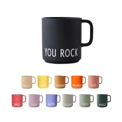 Immagine di Design Letters Tazzine Caffe Idee Regalo Uomo &amp; Donna Particolari Porcellana Tazze Colazione con Lettere Incise da The Lavabile in Lavastoviglie, Microonde, 250 Ml
