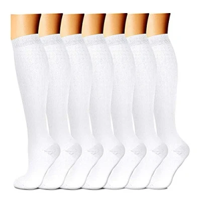 Immagine di DRESHOW Calze a Compressione Graduata per Uomo E Donna Elastiche Sportive Atletica, Corsa, Viaggi Volo, Ciclismo