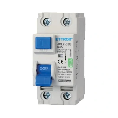 Immagine di A2ZWORLD Interruttore Differenziale Tipo B 30mA, RCCB Classe 30mA 2P 63A, 1P+N 2 Poli 10kA 230V, Occupa Moduli Barra DIN
