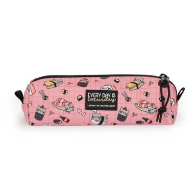 Immagine di Legami Astuccio My Pencil Case, Tema Sushi Cat, Chiusura a Zip, in Plastica riciclata, Resistente, Capiente, Pratico, per Scuola, Ufficio, 22 x 6 cm