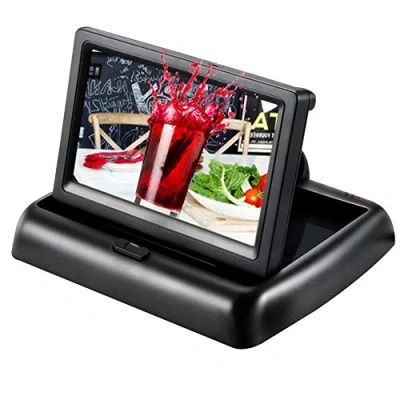 Immagine di PolarLander Sistema di parcheggio per Telecamera Pieghevole Monitor LCD TFT da 4,3 Pollici con Auto retrovisore NTSC Pal