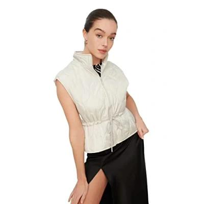 Immagine di Trendyol Gilet in Tessuto a Collo Alto Regolare da Donna Maglione, Pietra, S