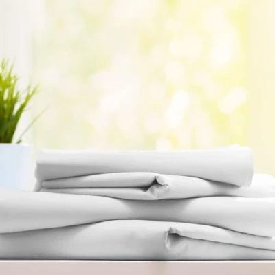 Immagine di Burrito Blanco lenzuolo sopra per ospitalità G12 Lisa 100% cotone letto singolo da 90 x 190 fino a 200 cm 90, colore bianco