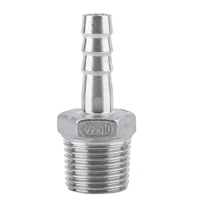Immagine di SS304 Raccordo Tubo Filettato Maschio Connettore Bobina Flessibile in Acciaio Inossidabile BSP(1/2 * 10mm)