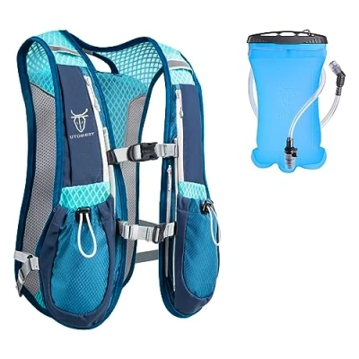 Immagine di UTOBEST Zaini da Corsa Leggeri e idratanti, 5L（Blu con Sacca 1,5 Litri）