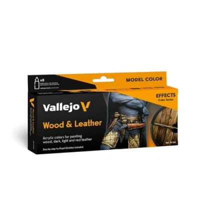 Immagine di Acrylicos Vallejo Model Color Set di colori acrilici per legno e pelle, 8x17 ml, Multicolore