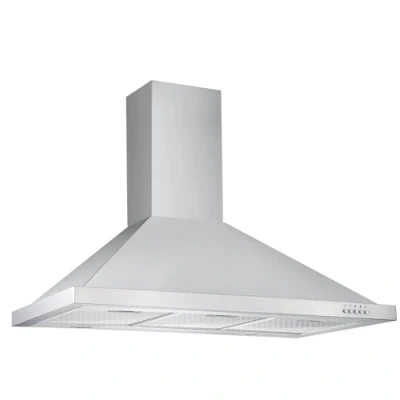 Immagine di respekta Cappa aspirante/cappa da parete 90 cm/alloggiamento in acciaio inox/funzione di scarico e ricircolo dell&#039;aria/CH22068IXB / B 58 64 dB