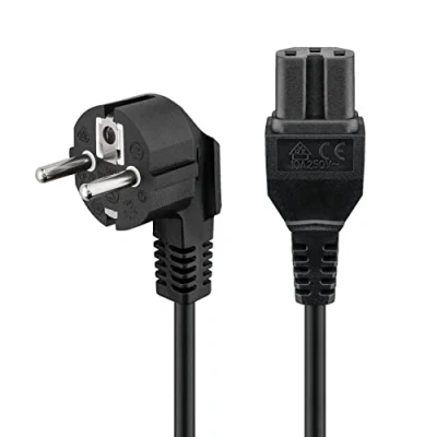 Immagine di Goobay 93277 Cavo di rete angolato (Schuko a IEC 320 C15) 2 m nero