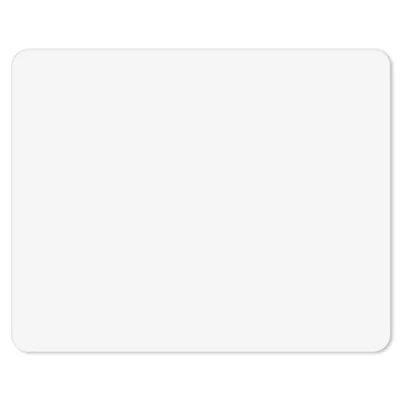 Immagine di dv_640 Tappetino per mouse in bianco, 24 x 19 cm, dimensioni standard, antiscivolo, semplice e intramontabile