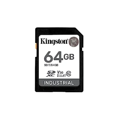 Immagine di Kingston Industrial scheda SDXC 64GB Class 10, UHS I, U3, V30, A1 pSCL