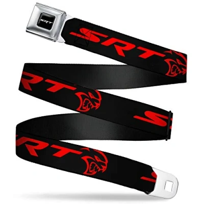 Immagine di Buckle Down Cintura di Sicurezza Viper Regolare, Dodger SRT Hellcat Logo C/Blu Nero/Rosso, Large Uomo