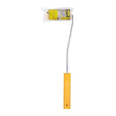 Immagine di HARDY WORKING TOOLS Rullo di Vernice Set, Pennello poliestere, Altezza del pelo 9mm, Lunghezza 10mm, Diametro 30mm, nero giallo, A0180 525000
