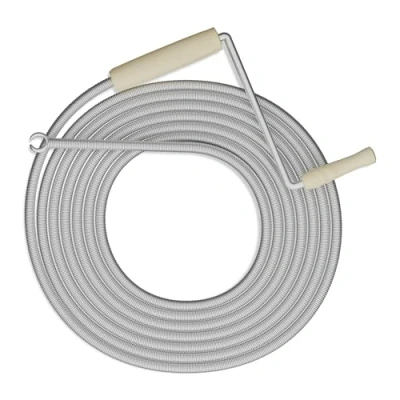 Immagine di Relaxdays Sonda Sturatubi, 5 m, Spirale Sturalavandini Meccanica, Sondino per WC, Doccia, Vasca, in Acciaio, Argento