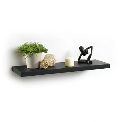 Immagine di Modul&#039;Home 6RAN792BC Mensola in MDF, 75 x 22,8 3,4 cm, Colore, Pannello Nero, P22,8 cm