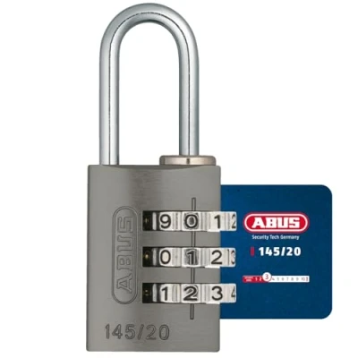 Immagine di ABUS 466137 145/20_TITANIO Candado aluminio combinacion 20 mm 3 dígitos titanio