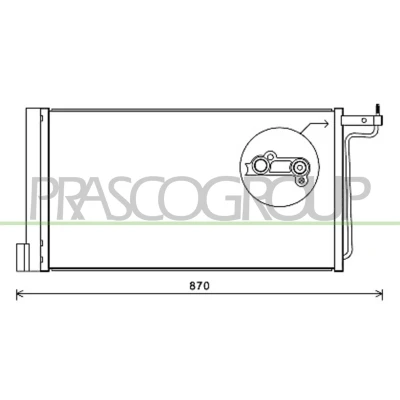 Immagine di PRASCO FD428C001 Condensatore con essiccatore 15 Alluminio 700 R 134a FORD: FOCUS 3 Turnier, C Max 2,