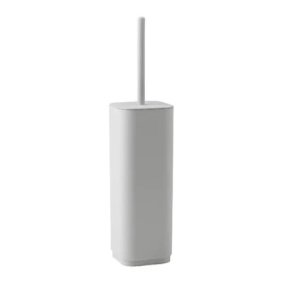 Immagine di GEDY Scopino WC Seventy Ekoplà, Scopettino Bagno Realizzato con Materiale Riciclato, Colore Bianco Matt, 9x9x38,8cm, Made in Italy