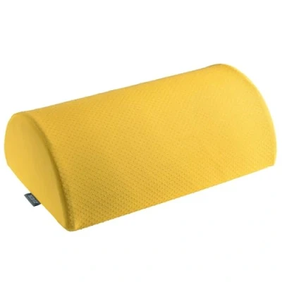 Immagine di Leitz Ergo Cosy Poggiapiedi Regolabile per Gambe e Ginocchia, Adatto alla Scrivania dell&#039;Ufficio/Casa, Realizzato in Gomma Piuma con Rivestimento Tessuto, 260 mm x 140 405 Giallo Caldo