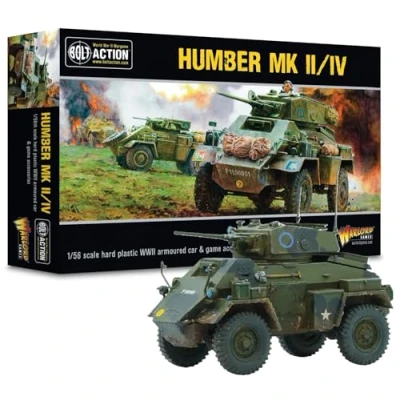 Immagine di Warlord Games Humber MK II/IV Modello in scala plastica 1:56/28 mm, per miniature della seconda guerra mondiale altamente dettagliate wargaming da tavolo