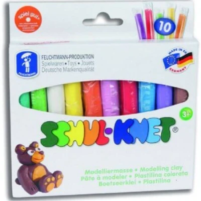 Immagine di Feuchtmann 628.0102 Argilla SCHUL KNET Basic, 10 Bastoncini Colorati, da Modellare dimensionalmente Stabile 3+, Circa 180 g, Multicolore, 6280102