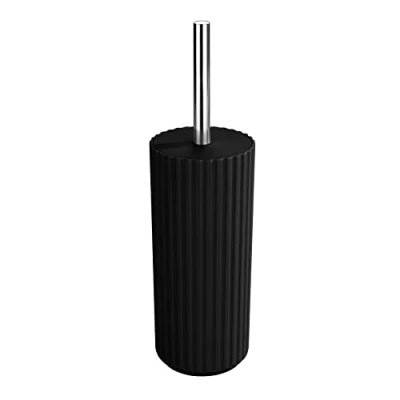 Immagine di Allstar Set per WC in polipropilene, Ø 10 x 34 cm, colore: Nero