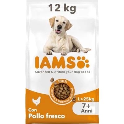 Immagine di IAMS Cibo secco per cani di taglia grande con pollo fresco, 7+ anni, 12kg