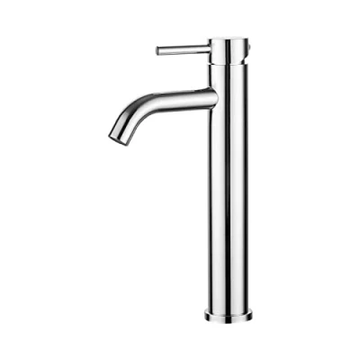 Immagine di Ibergrif M11203 Rubinetto per lavabo alto, miscelatore monocomando lavandino, acciaio inossidabile, cromo