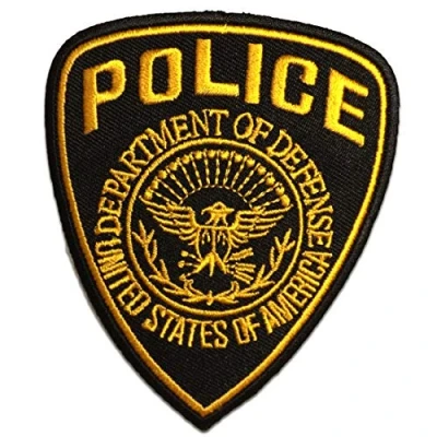 Immagine di Police polizia Logo Toppe termoadesive Patch Toppa ricamate, misura: 7,5 x 9,3 cm