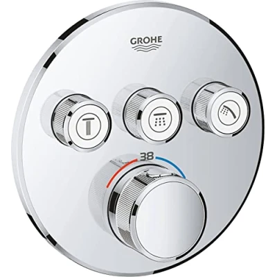 Immagine di GROHE Miscelatore Termostatico a 3 Vie, Cromo, Rotondo 29121000