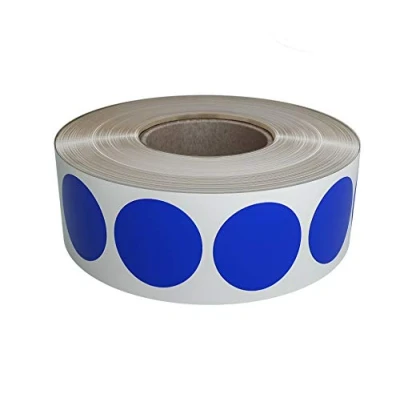 Immagine di Royal Green Adesivi Rotondi Multiuso Colore Blu 19mm Etichette Colorate Scrivibili da 1,9cm in Rotolo Confezione Nastro 1050 Pezzi