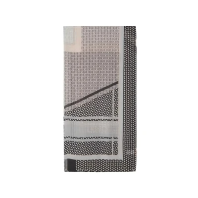 Immagine di LIU JO Stola Geometric LOG 90X180 Foulard, Donna, Taglia: One Size, Nero