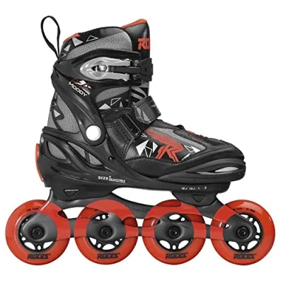 Immagine di Roces Moody Boy TIF Pattini in linea, colore: nero/rosso, 36 40