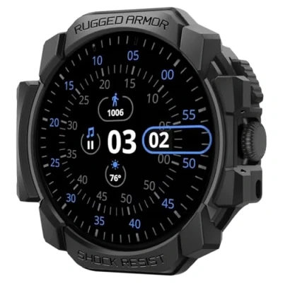 Immagine di Spigen Cover Rugged Armor Compatibile con Google Pixel Watch 3/2/1 41mm (2024/2023/2022) Nero Opaco