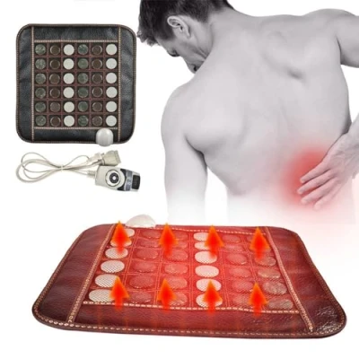 Immagine di DZTBX Cuscino Riscaldante a Infrarossi Lontani in Giada, Termico Elettrico per Alleviare Il Mal di Schiena E I Crampi, Terapia Calda Sciatica, Artrite, Temperatura Regolabile
