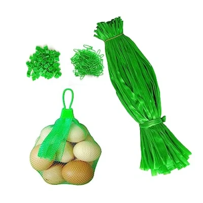Immagine di Molyorch 100 Pezzi Borsa in Rete Riutilizzabile, Vegetale per Frutta a Guscio, da Frutta, Mercato, Giocattoli, Verdura (Verde)