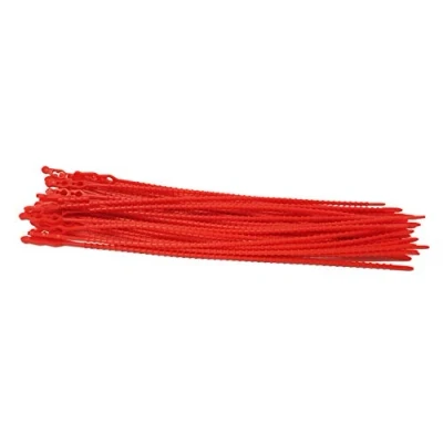 Immagine di PC24 Shop &amp; Service, fascette multiuso, collegamento a sfera, 320 mm, in rosso, 50 pezzi, qualità eccellente