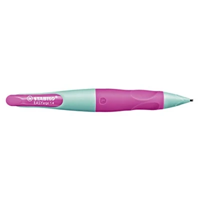 Immagine di Matita a scatto Ergonomica STABILO EASYergo 1.4 in Turchese/Rosa per Mancini con 3 mine mm gradazione HB